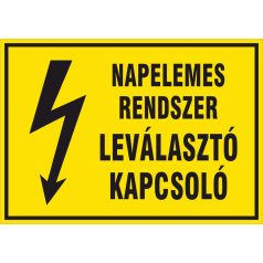 Napelemes rendszer leválasztó kapcsoló tábla