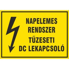 Napelemes rendszer tűzeseti DC lekapcsoló tábla