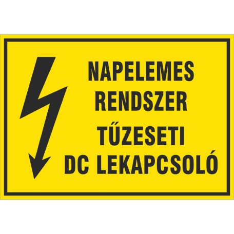 Napelemes rendszer tűzeseti DC lekapcsoló tábla