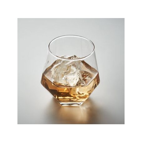 Gyémánt alakú üveg pohár 300 ml - gravírozható