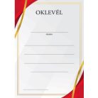 Oklevél A4 Piros-arany 