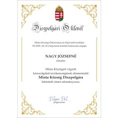 Elismerő oklevél