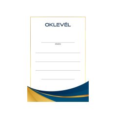 Oklevél A5  Kék-arany 