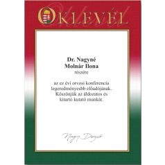 OKLEVÉL A/4 NEMZETI   