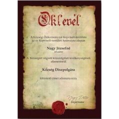 OKLEVÉL A/4 PERGAMENES   