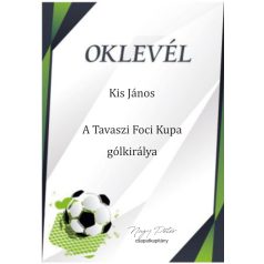 OKLEVÉL A4 FUTBALL 