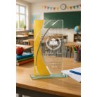 Gravírozható üvegdíj - OLGA2 20cm