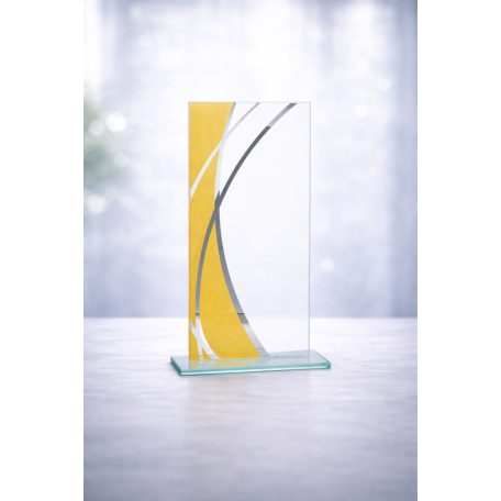 Gravírozható üvegdíj - OLGA3 22cm