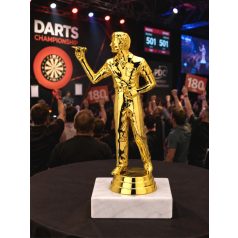 Férfi darts szobor márvány talpon – Darts díj 12 cm