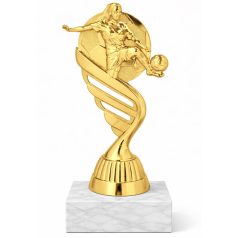 Női focis figura márványon 