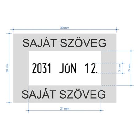 Dátumbélyegző szöveggel - Colop Printer 52 dater