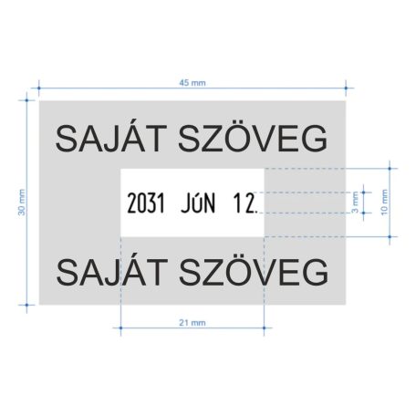 Dátumbélyegző szöveggel - Colop Printer 53 dater