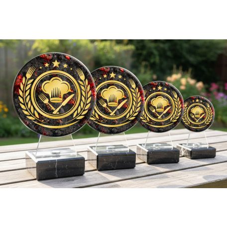 Főzőverseny díj plexiből 19 cm