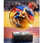 Birkózó díj plexiből 17,5 cm