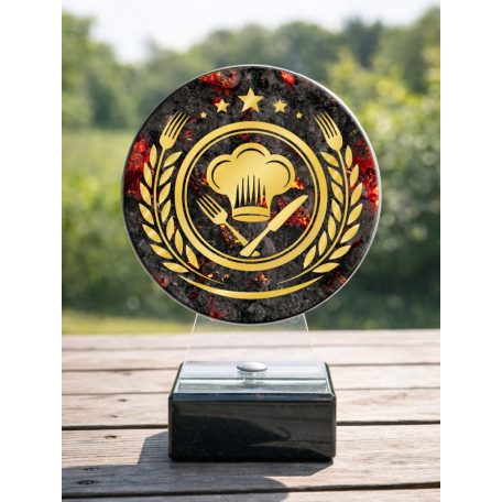 Főzőverseny díj plexiből 15,5 cm