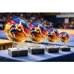 Birkózó díj plexiből 14 cm