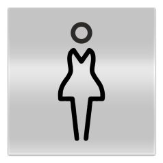 Női WC tábla - modern 