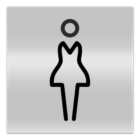 Női WC tábla - modern 