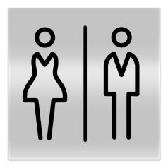 Női/férfi WC tábla - modern