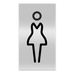 Női WC tábla - modern 
