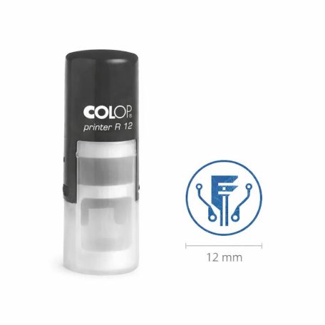 Irodai körbélyegző Printer R 12 - lenyomat átmérője: 12 mm