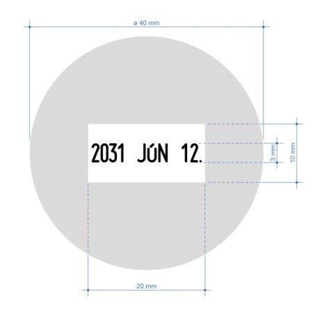 Irodai dátumbélyegző szöveggel - Colop R40 dater