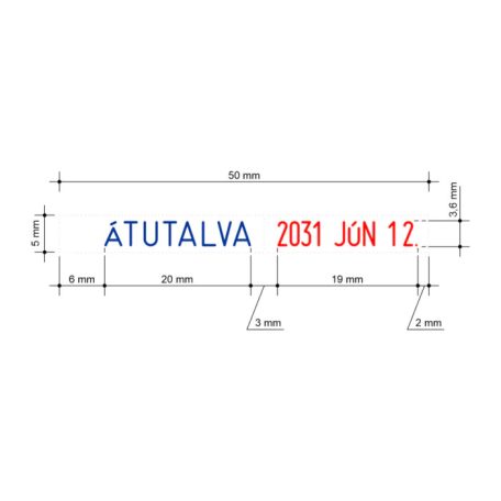 Dátumbélyegző fix szavakkal - Colop S120/WD