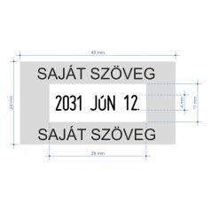 Irodai dátumbélyegző szöveggel - Colop S260 dater 