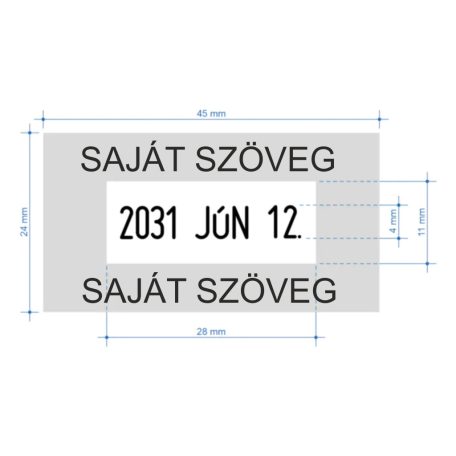 Irodai dátumbélyegző szöveggel - Colop S260 dater 