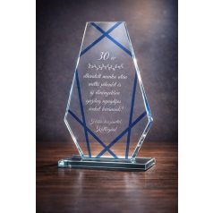 Gravírozható üvegdísz - Sarah1 17 cm