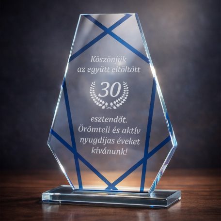 Gravírozható üvegdísz - Sarah3 21 cm