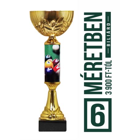 Biliárd serleg - SCS/A-BDY   H:35,5 cm