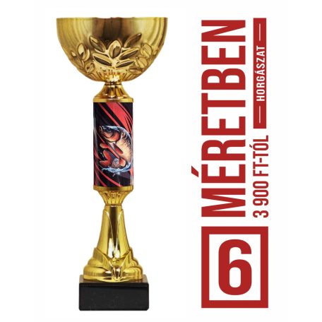 Horgász serleg ponty szimbólummal - SCS/B-HPX M:33,5 cm