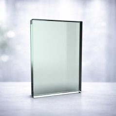   Gravírozható üvegdíj Selda3  12x16 cm    19mm vastag , fekete díszdobozzal