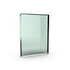 Gravírozható üvegdíj Selda3  12x16 cm    19mm vastag , fekete díszdobozzal