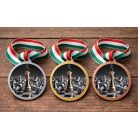 Sakk érem szalaggal - ezüst 70 mm