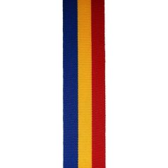 KÉK-SÁRGA-PIROS éremszalag 2 cm