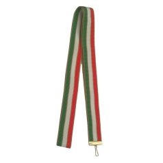 NEMZETI PIROS-FEHÉR-ZÖLD ARANYSZÉLŰ éremszalag 2 cm