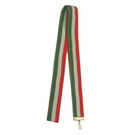NEMZETI PIROS-FEHÉR-ZÖLD ARANYSZÉLŰ éremszalag 2 cm