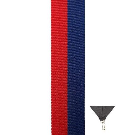 PIROS-KÉK éremszalag  2,2 cm 