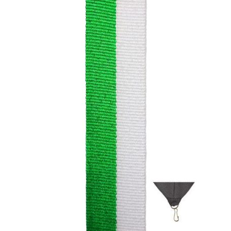ZÖLD-FEHÉR éremszalag 2,2 cm