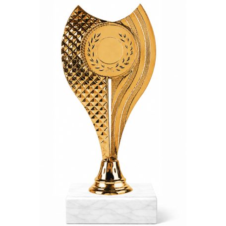 Sasari bronz érembetéttartó figura márványon 