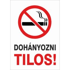 Dohányozni tilos tábla