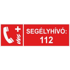 Segélyhívó telefonszám 112 piros