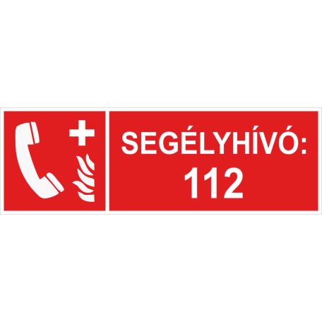 Segélyhívó telefonszám 112 piros