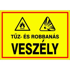 Tűz- és robbanásveszély tábla
