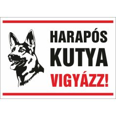 Harapós kutya tábla