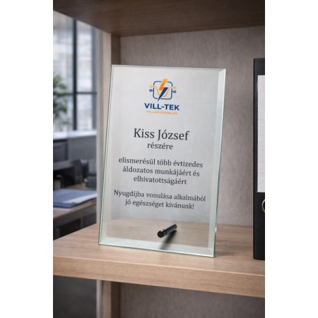 Üveg W203  h:15x10 cm 