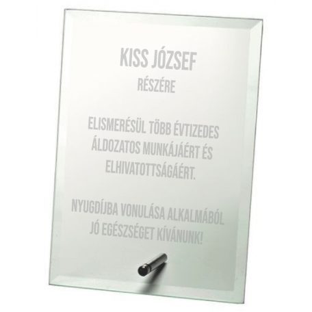 Üveg W203  h:15x10 cm 