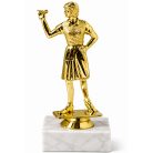 Női dartsos figura márványon - darts díj 12 cm